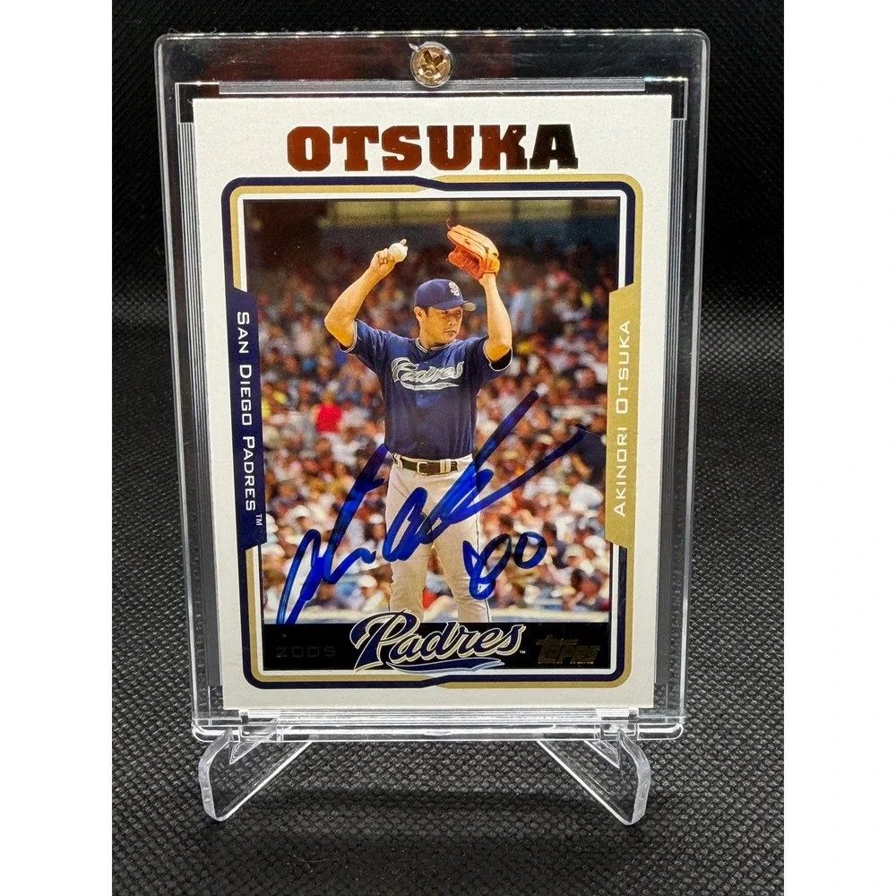 Akinori Otsuka 2005 Topps San Diego Padres Signed Autograph Card 120 Blue Auto